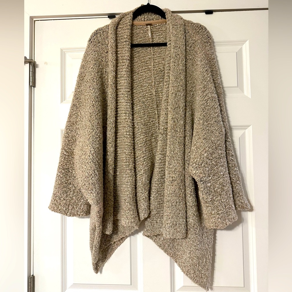 Free People Boucle Bell Sleeved Cardigan Size M